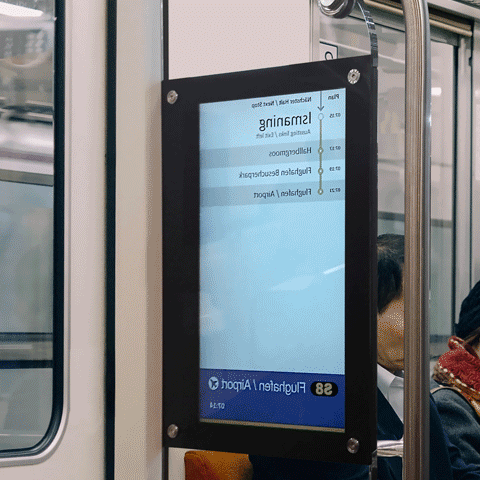 Wabtec 铁路运输 Passenger Information 和 Video Security iSmart显示